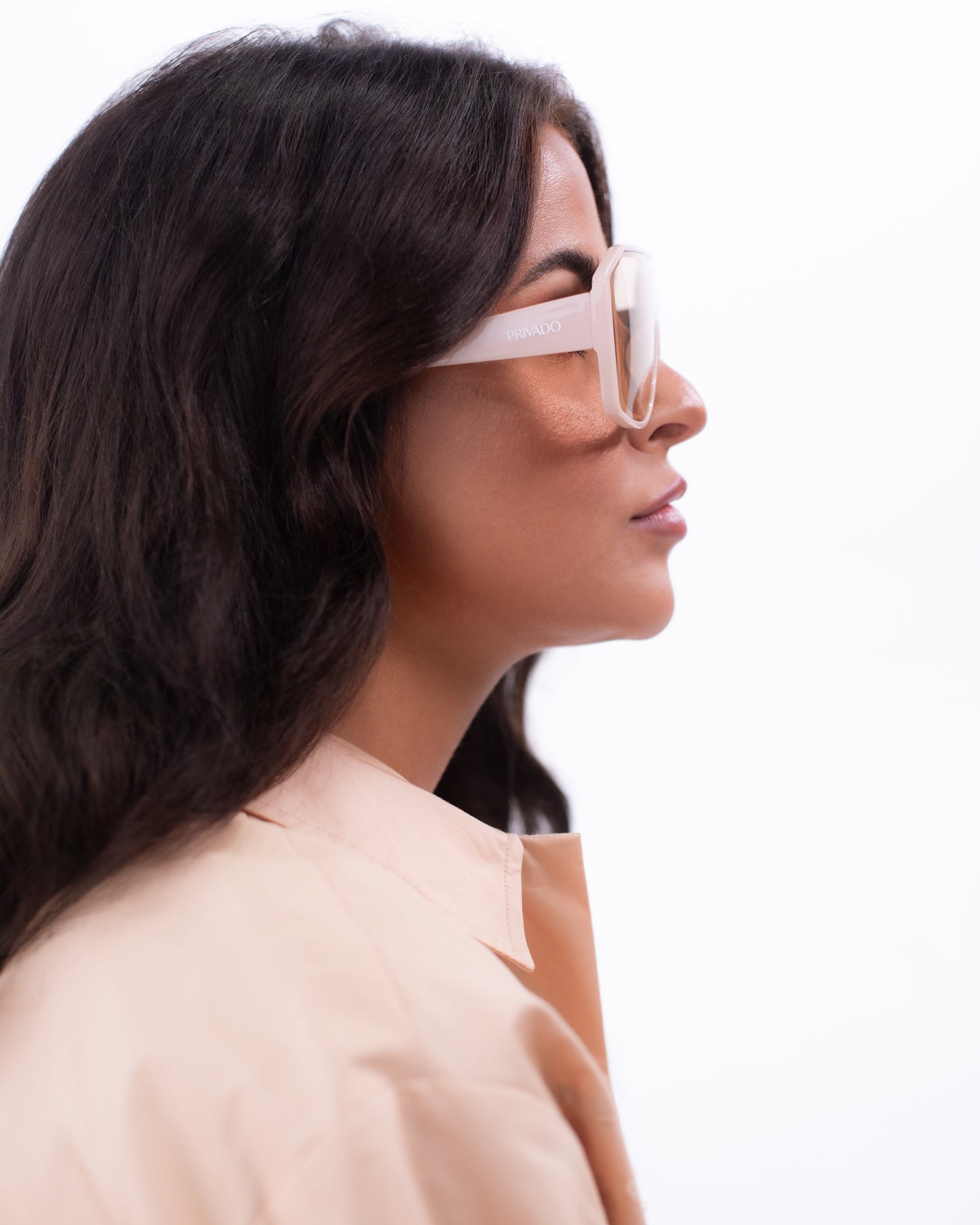 Pygmy - Square Statement Sunglasses - Black & Beige