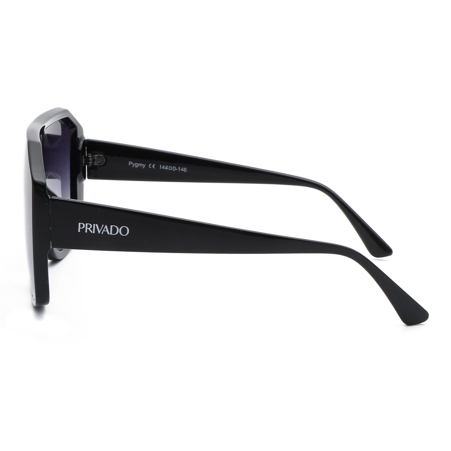 Pygmy - Square Statement Sunglasses - Black & Beige