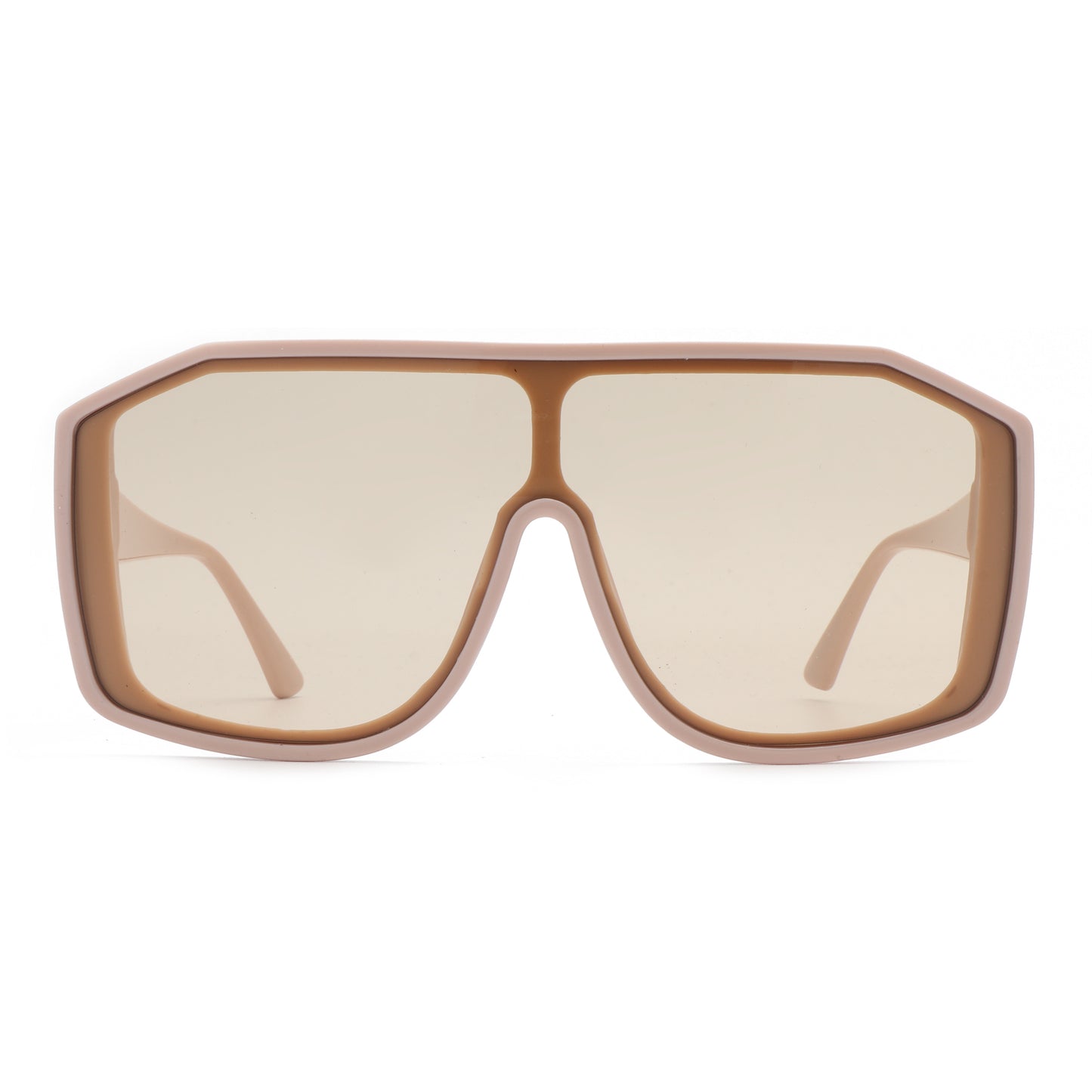 Pygmy - Square Statement Sunglasses - Black & Beige