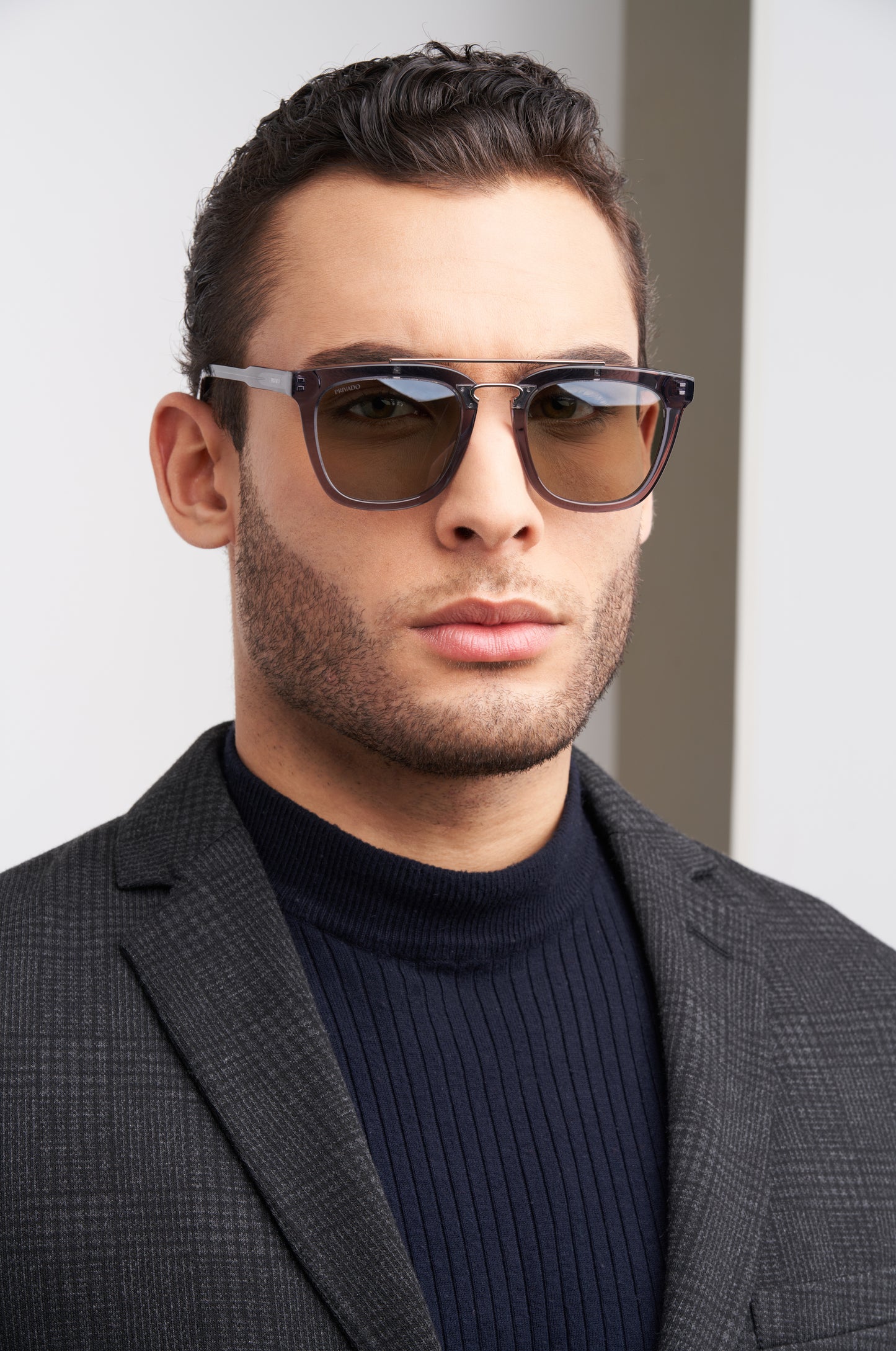 Tyto - Classic Square Polarized Sunglasses - Black & Gray