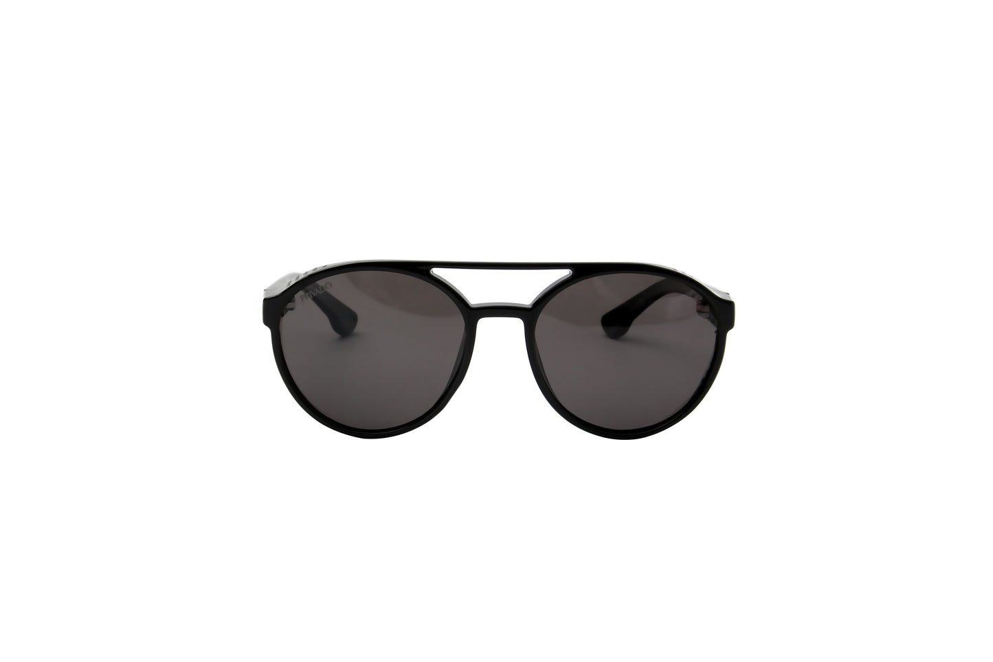 Noctua - Round Polarized Sunglasses - Matte Brown & Black