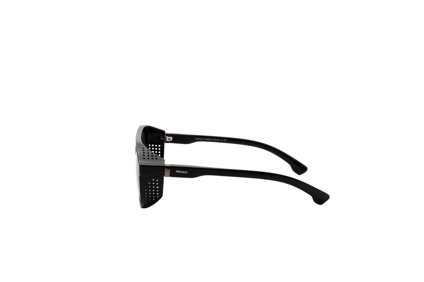Noctua - Round Polarized Sunglasses - Matte Brown & Black