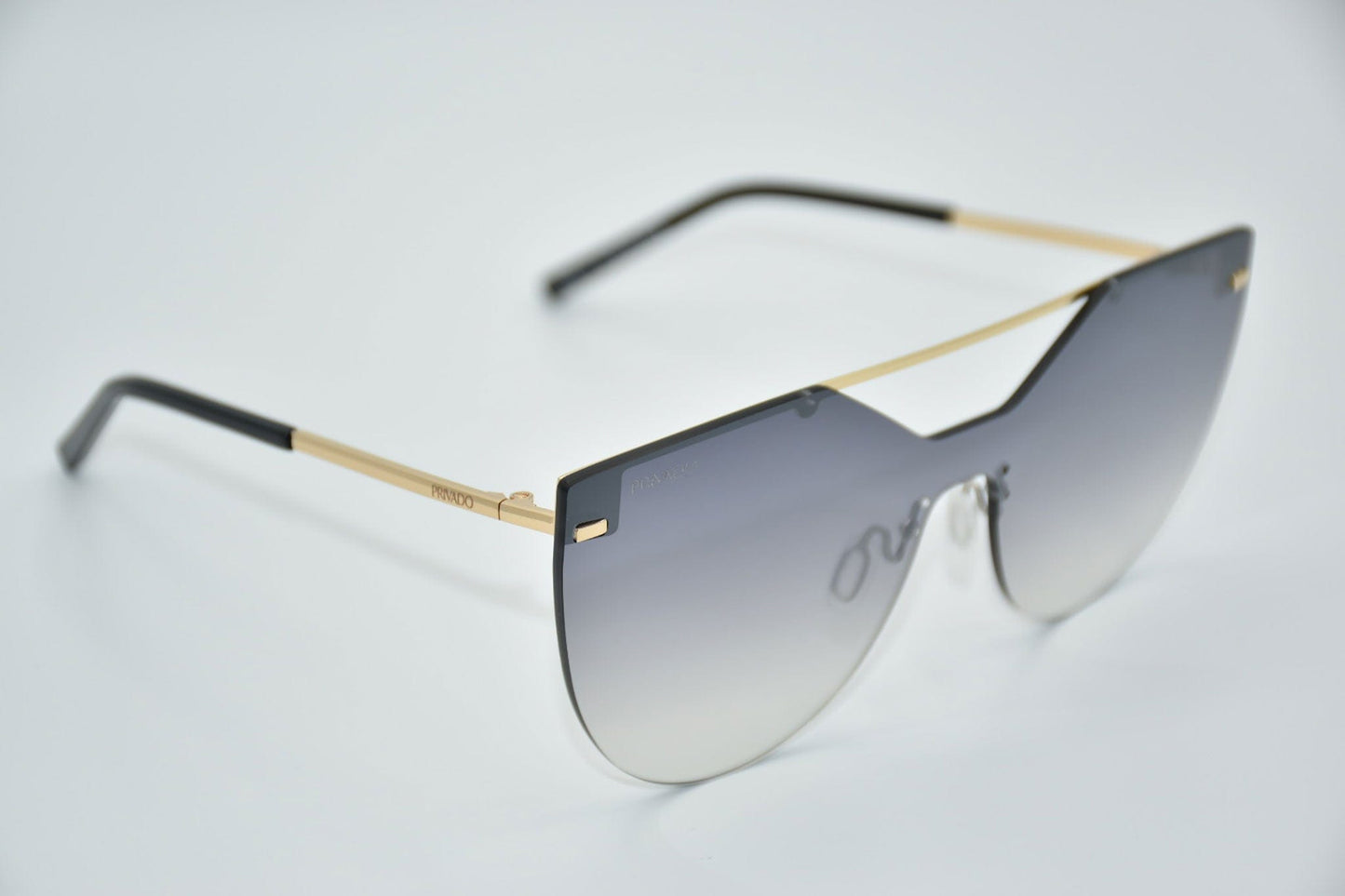 Strix - Rimless Gradient Aviator Sunglasses - Gold & Gunmetal
