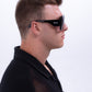 Otus - Standout Oversized Square Sunglasses - Black & Brown