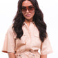 Otus - Standout Oversized Square Sunglasses - Black & Brown