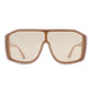 Pygmy -  Square Statement Sunglasses - Black & Beige