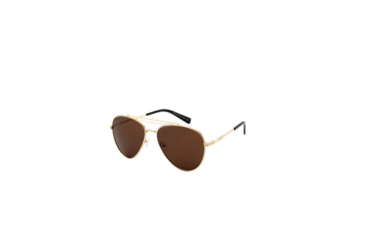 Palau - Metal Aviator Sunglasses - Silver & Gold