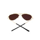 Palau - Metal Aviator Sunglasses - Silver & Gold