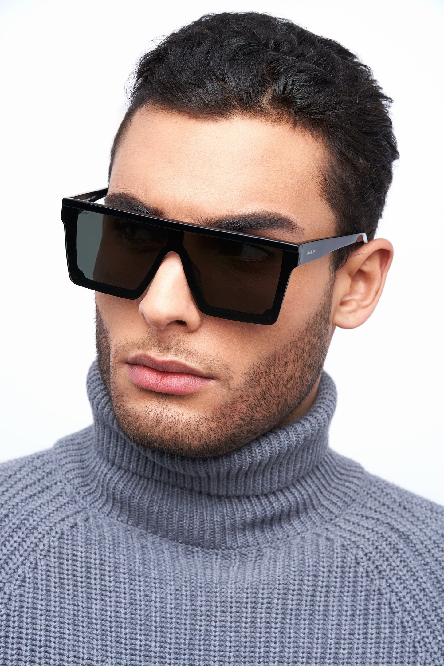 Seductus - Dark Lense Square Sunglasses - Black & Tortoise